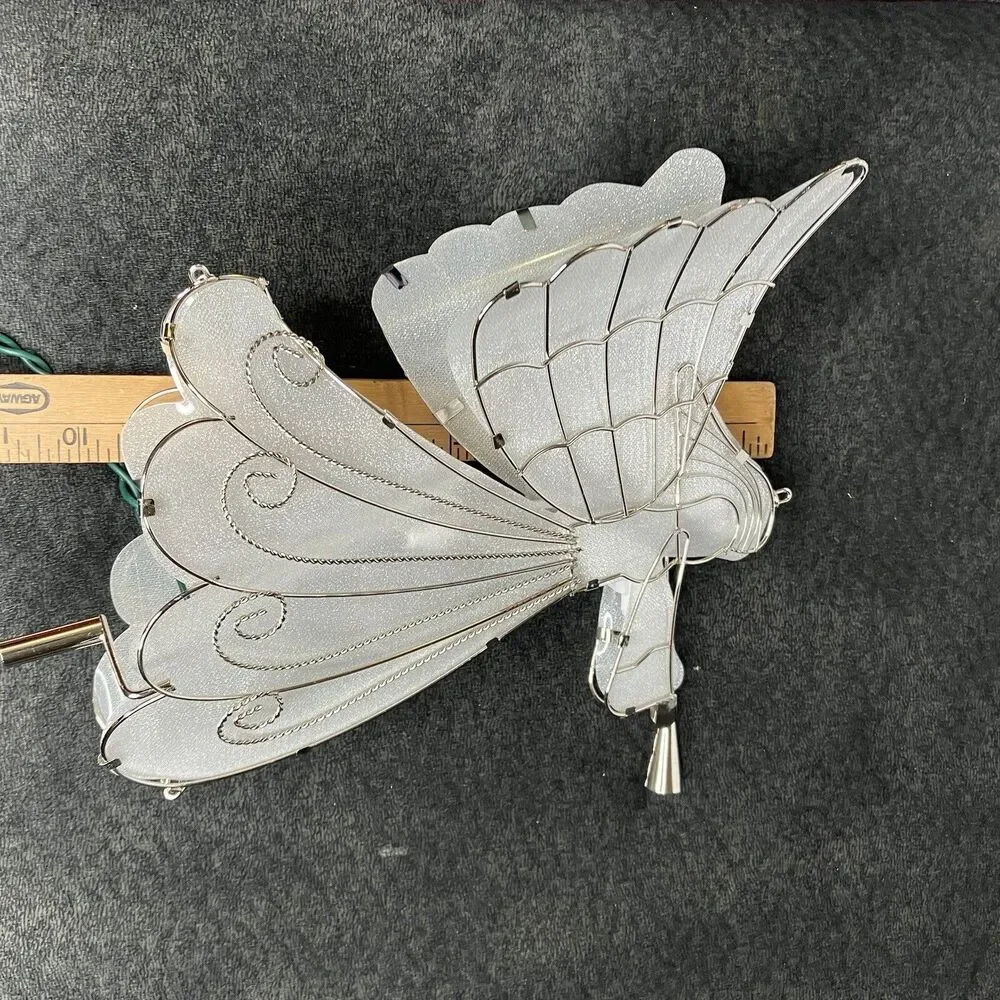 BEAUTIFUL TRIMMING TRADITIONS SPARKLING SILVER LIGHTED ANGEL TREE TOPPER 9